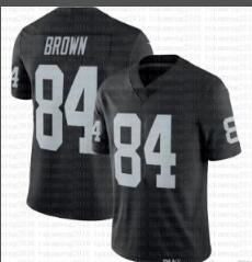 2019 New Men's Oakland Raiders 84 Antonio Brown Football jersey-001