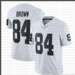 2019 New Men's Oakland Raiders 84 Antonio Brown Football jersey-002