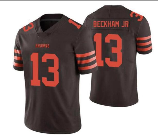 Men's Cleveland Browns Odell Beckham Jr 13# Nike Orange Football Jersey-001