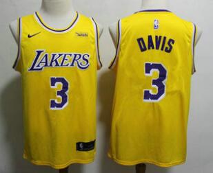 Men's Los Angeles Lakers #3 Anthony Davis 2019  Stitched Jersey