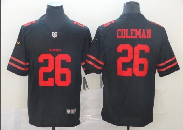 Men's Nike Tevin Coleman Scarlet San Francisco 49ers StitchedJersey