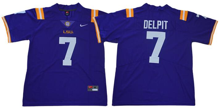 Men's LSU Tigers Grant Delpit Stitched Jersey-002 Men's LSU Tigers Grant Delpit Stitched Jersey-002