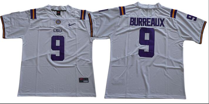 Men New LSU Tigers #9 JOE BURREAUX stitched jersey-001 Men New LSU Tigers #9 JOE BURREAUX stitched jersey-001