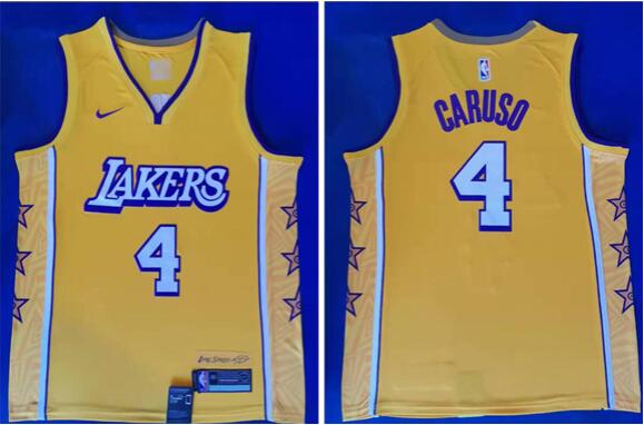 Los Angeles Lakers #4 Alex Caruso  Men Stitched Jersey