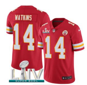 Nike Chiefs #14 Sammy Watkins Black Super Bowl LIV 2020 Men's Stitched NFL Limited Rush Jersey