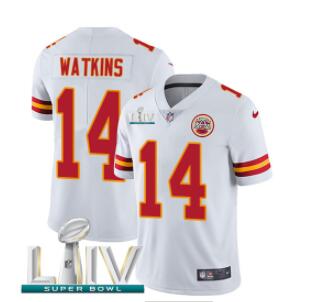 Nike Chiefs #14 Sammy Watkins Black Super Bowl LIV 2020 Men's Stitched NFL Limited Rush Jersey