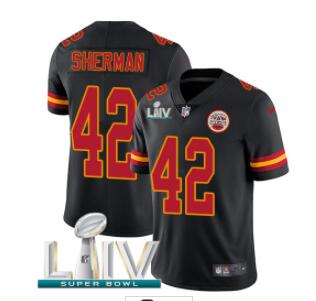 Nike Chiefs #42 Anthony Sherman Red Super Bowl LIV 2020 Team Color Men's Stitched NFL Vapor Untouchable Limited Jersey