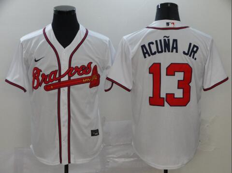 Men's Atlanta Braves #13 Ronald Acuna Jr.  Stitched MLB  Nike Jersey