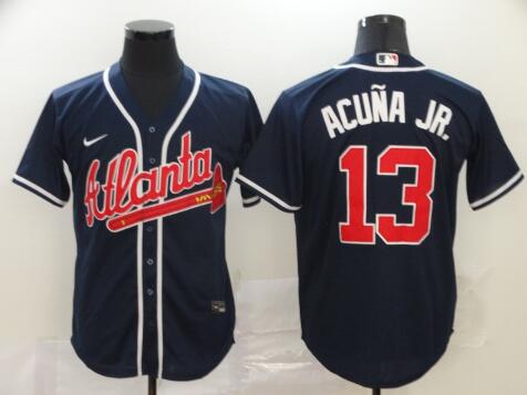 Men's Atlanta Braves #13 Ronald Acuna Jr.  Stitched MLB  Nike Jersey