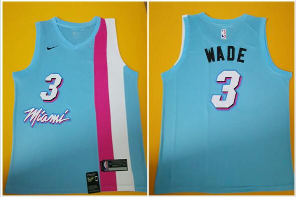 New Men's Miami Heat #3 Dwyane Wade Stitched Jersey-001