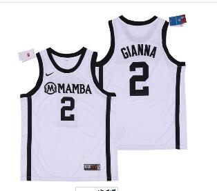 Men's Mamba #2 Gianna White College Basketball Swingman Stitched Nike Jersey