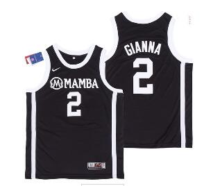 Men's Mamba #2 Gianna White College Basketball Swingman Stitched Nike Jersey