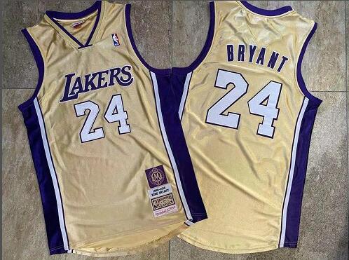 Men's #24 Kobe Bryant Los Angeles Lakers 1996-2016 Embroidery Jersey