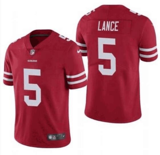 Men's San Francisco 49ers Trey Lance 5 Nike stitched Jersey