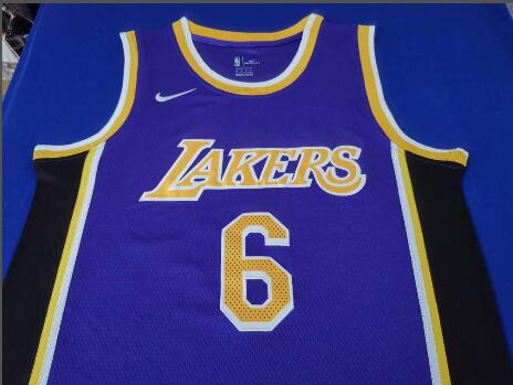 Men Los Angeles Lakers 6 Lebron James jersey