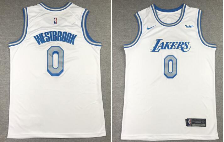 Men's Los Angeles Russell Westbrook stitched Jersey with wish logo