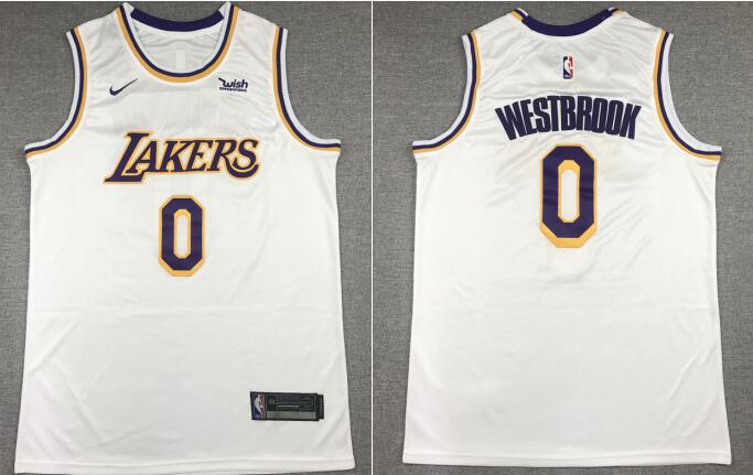 Men's Los Angeles Russell Westbrook stitched Jersey with wish logo