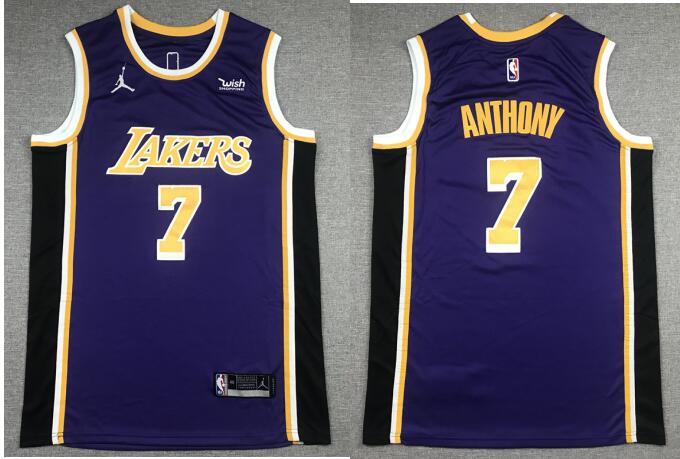 Men Los Angeles Lakers #7 Carmelo Anthony 2021 Stitched NBA Jersey