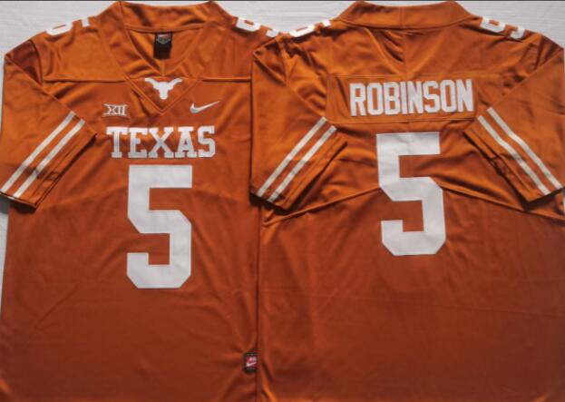 Texas Longhorns Men's #5 ROBINSON stitched jersey