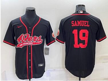 Men's San Francisco 49ers #19 Deebo Samuel  Stitched Cool Base Nike Baseball Jersey