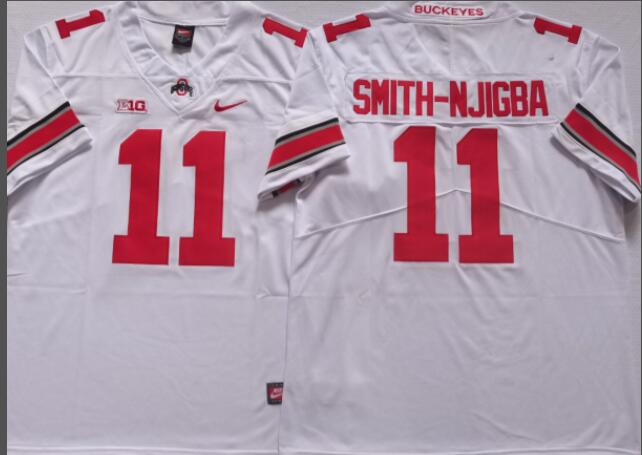 Men's stitched Ohio State Buckeyes Black #11 SMITH-NJIGBA jersey