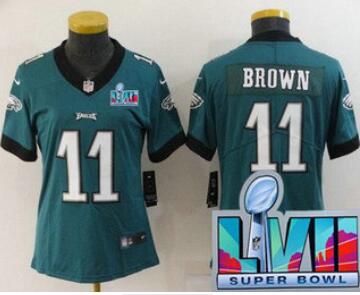 Women's Philadelphia Eagles #11 AJ Brown Limited  Super Bowl LVII Vapor Jersey