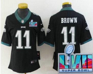 Women's Philadelphia Eagles #11 AJ Brown Limited  Super Bowl LVII Vapor Jersey