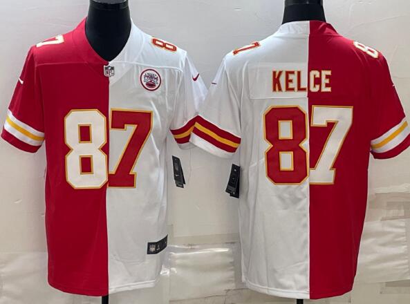 Men's Kansas City Chiefs #87 Travis Kelce  Fashion Stitched Jersey