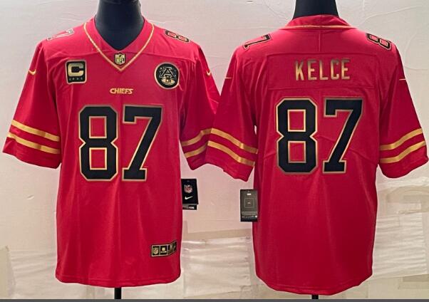 Men's Kansas City Chiefs #87 Travis Kelce  Fashion Stitched Jersey