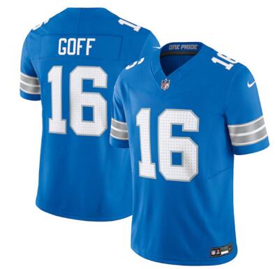 Men's Detroit Lions #16 Jared Goff  2024  Stitched Jersey