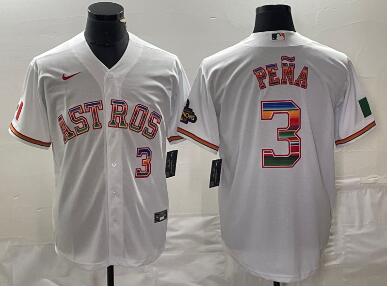 Men's Houston Astros #3 Jeremy Pena  Stitched Jersey