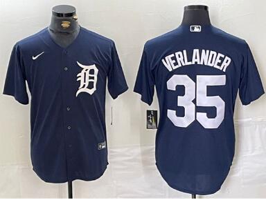 Men's Detroit Tigers #35 Justin Verlander  Cool Base Stitched Baseball Jersey