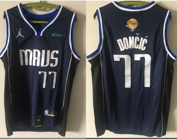 Men's Dallas Mavericks Luka Doncic  NBA Finals Patch Stitched  Jersey