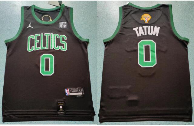 Men's Jayson Tatum 0 Boston Celtics 2024 FINALS PATCH stitched  Jersey