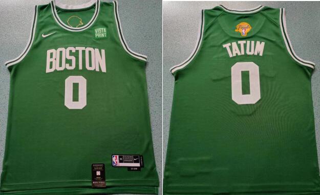 Men's Jayson Tatum 0 Boston Celtics 2024 FINALS PATCH stitched  Jersey