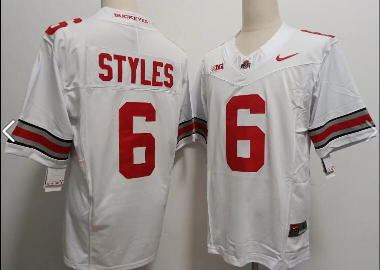 Men's Ohio State Buckeyes Sonny Styles #6 stitched jersey