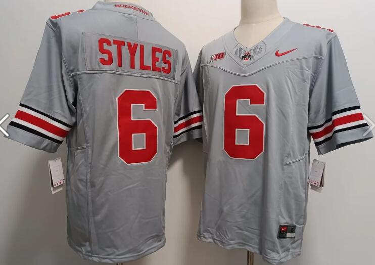 Men's Ohio State Buckeyes Sonny Styles #6 stitched jersey