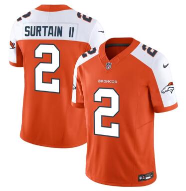 Men's Denver Broncos #2 Pat Surtain II  2024 Stitched Jersey