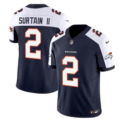 Men's Denver Broncos #2 Pat Surtain II  2024 Stitched Jersey