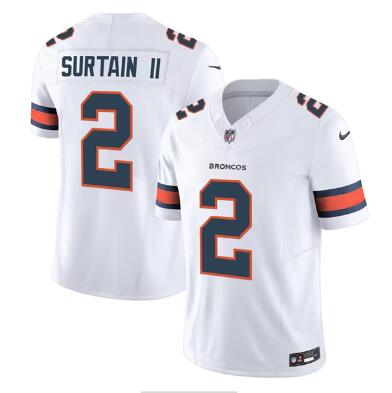 Men's Denver Broncos #2 Pat Surtain II  2024 Stitched Jersey