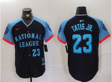 Men's San Diego Padres #23 Fernando Tatis Jr  Navy 2024 All Star Limited Stitched Jersey