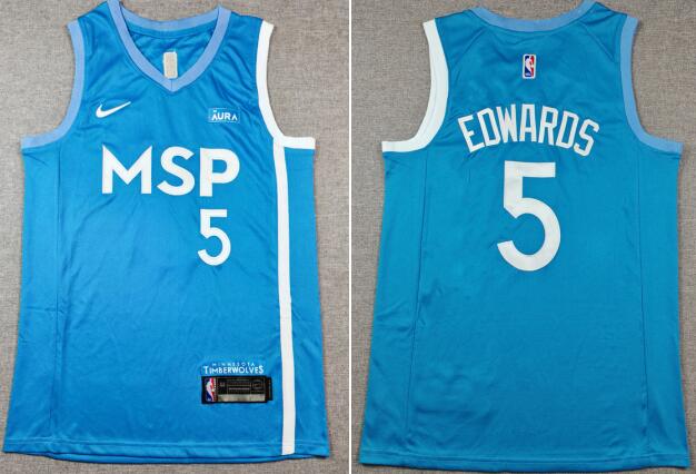 Men Anthony Edwards White Minnesota Timberwolves stitched jersey