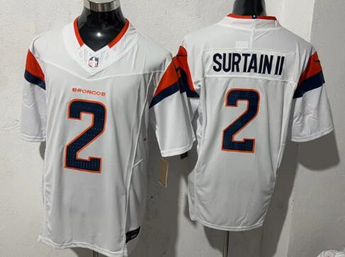 Men's Denver Broncos #2 Pat Surtain II  2024 F.U.S.E. Vapor Limited Stitched Football Jersey