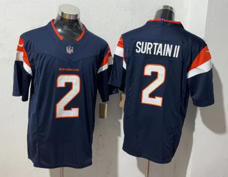 Men's Denver Broncos #2 Pat Surtain II  2024 F.U.S.E. Vapor Limited Stitched Football Jersey