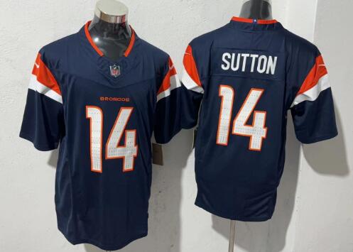 Men's Denver Broncos #14 Courtland Sutton  2024 F.U.S.E. Vapor Limited Football Stitched Jersey