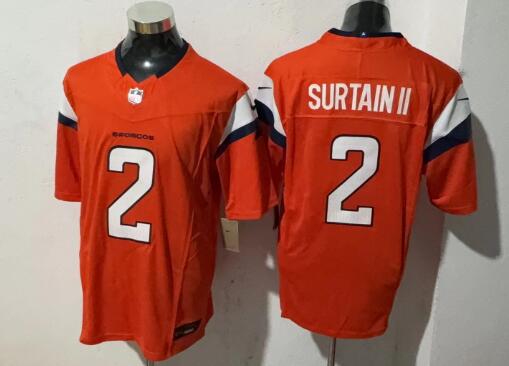 Men's Denver Broncos #2 Pat Surtain II  2024 F.U.S.E. Vapor Limited Stitched Football Jersey