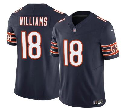 Men's Chicago Bears #18 Caleb Williams   Stitched Jersey