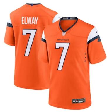 Men's Nike John Elway Orange Denver Broncos  stitched Jersey