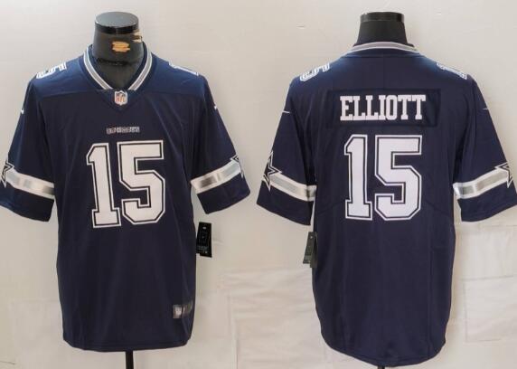 Men’s Dallas Cowboys #15 Ezekiel Elliott  Limited Football Stitched Jersey