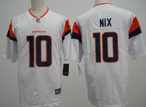 Men's Denver Broncos #10 Bo Nix  Stitched Game Jersey